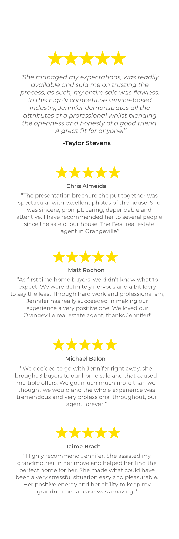 realtors Testimonials